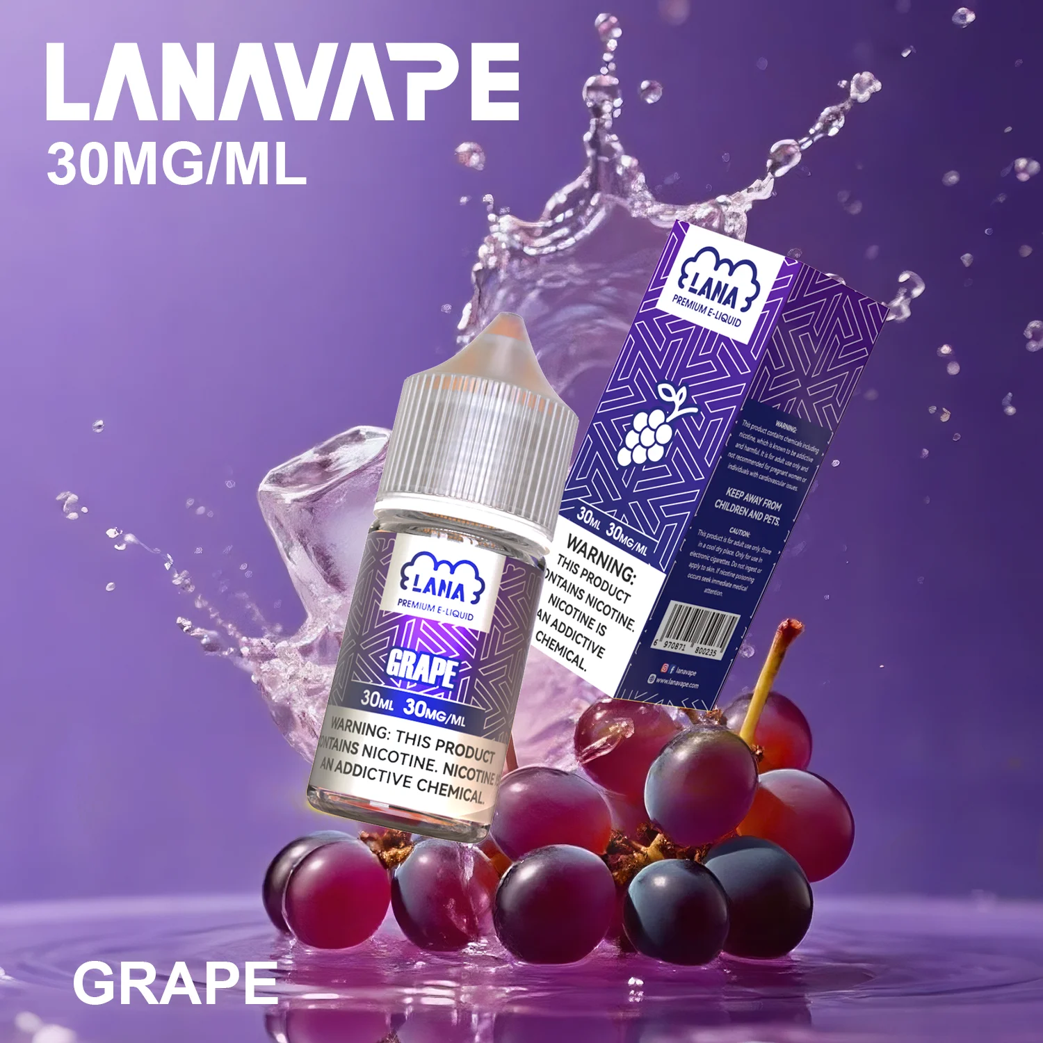 LANA 拉娜 30ml 30MG 煙油推薦｜強冰涼感・滑順不嗆喉 - 電子煙潮流商城